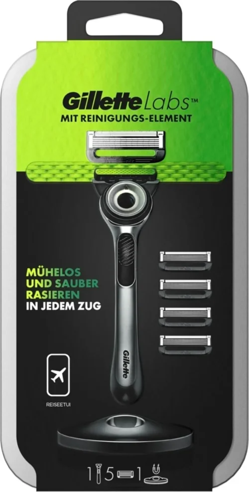 Gillette Labs Men's Wet Razor with Cleaning Element and Travel Case