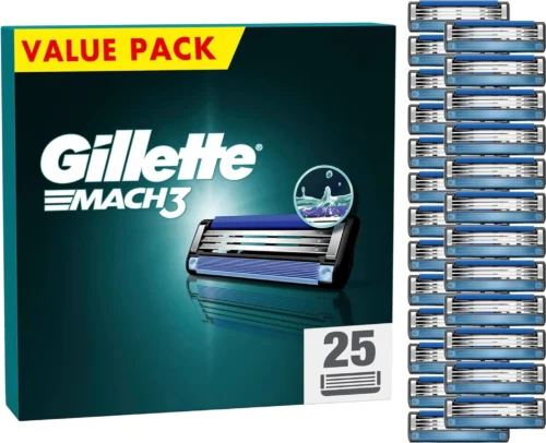 Gillette Mach3 Men's Razor Blades, 25-Pack
