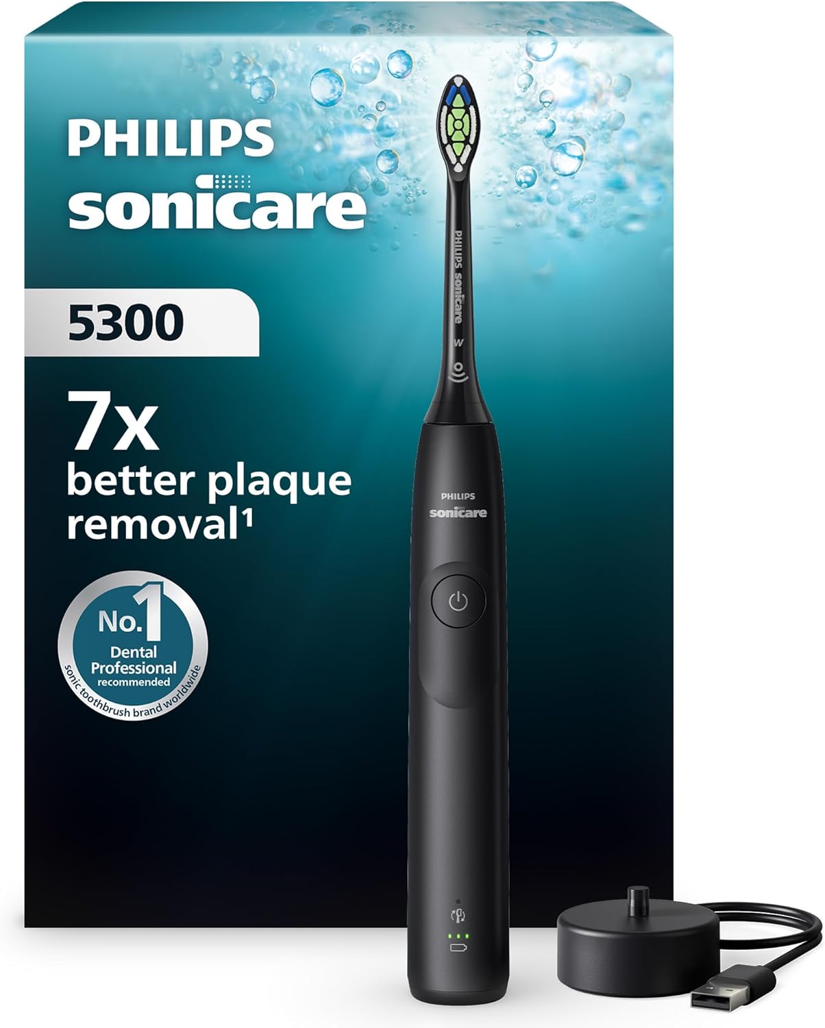 Philips Sonicare 5300 Electric Toothbrush Black Model HX7101/01