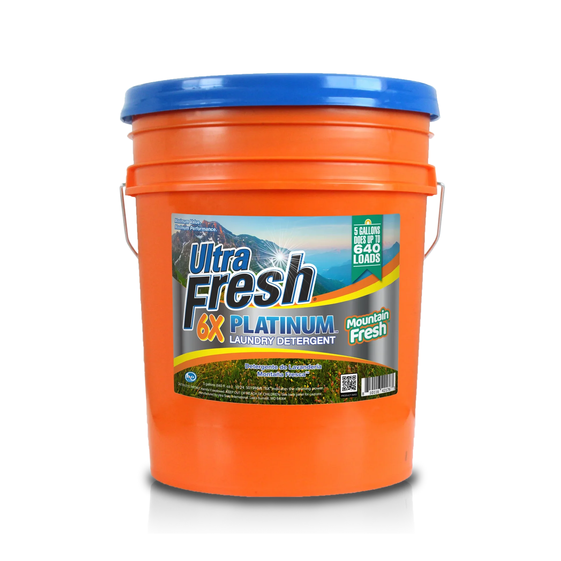 Ultra Fresh 6X Platinum Laundry Detergent - Mountain Fresh - 5 Gallons
