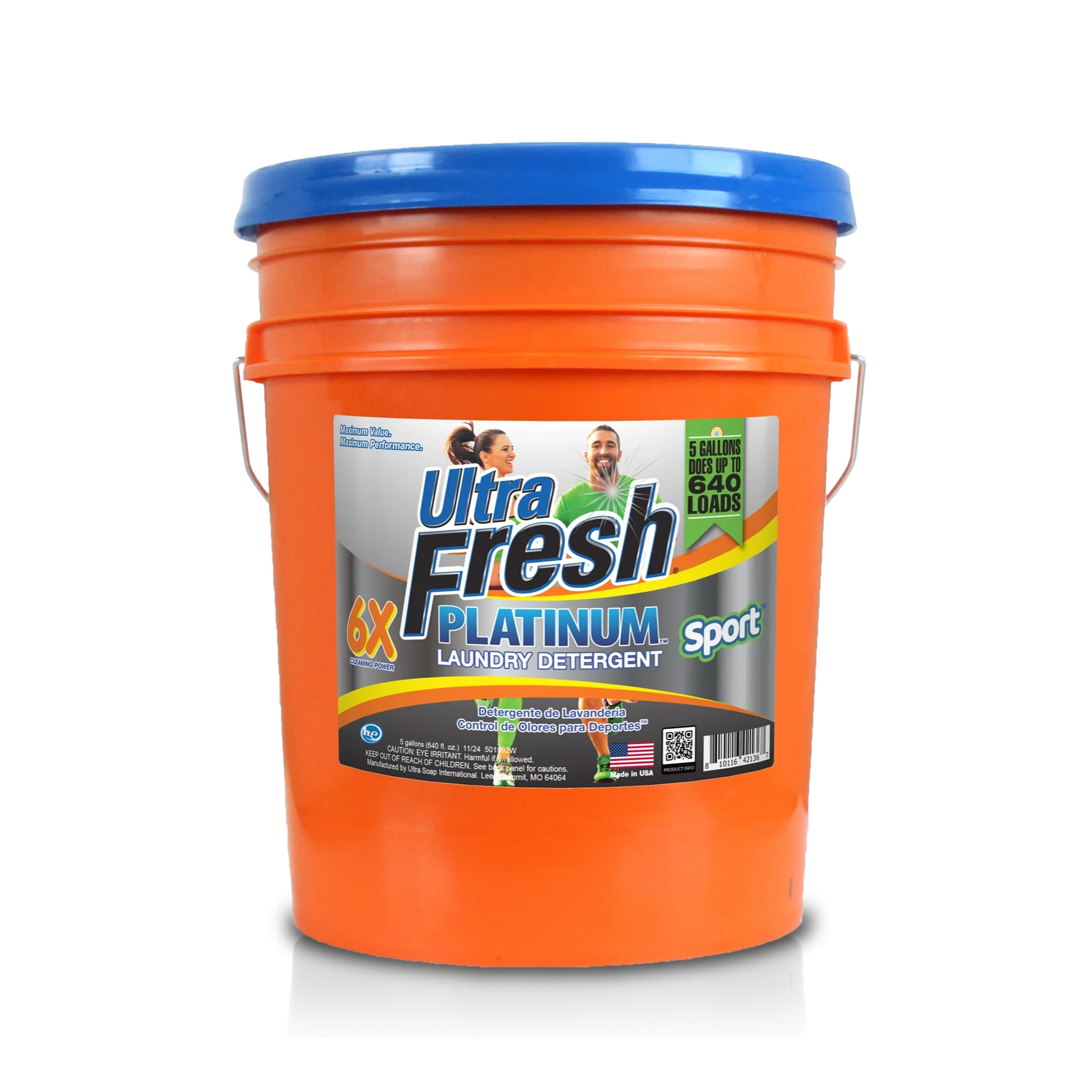 Ultra Fresh 6X Platinum Laundry Detergent – Sport 5 Gallon Bucket