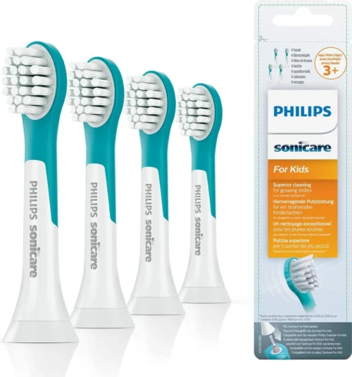 Philips Sonicare for Kids mini brush heads  HX6034/33 pack of 4 blue / white