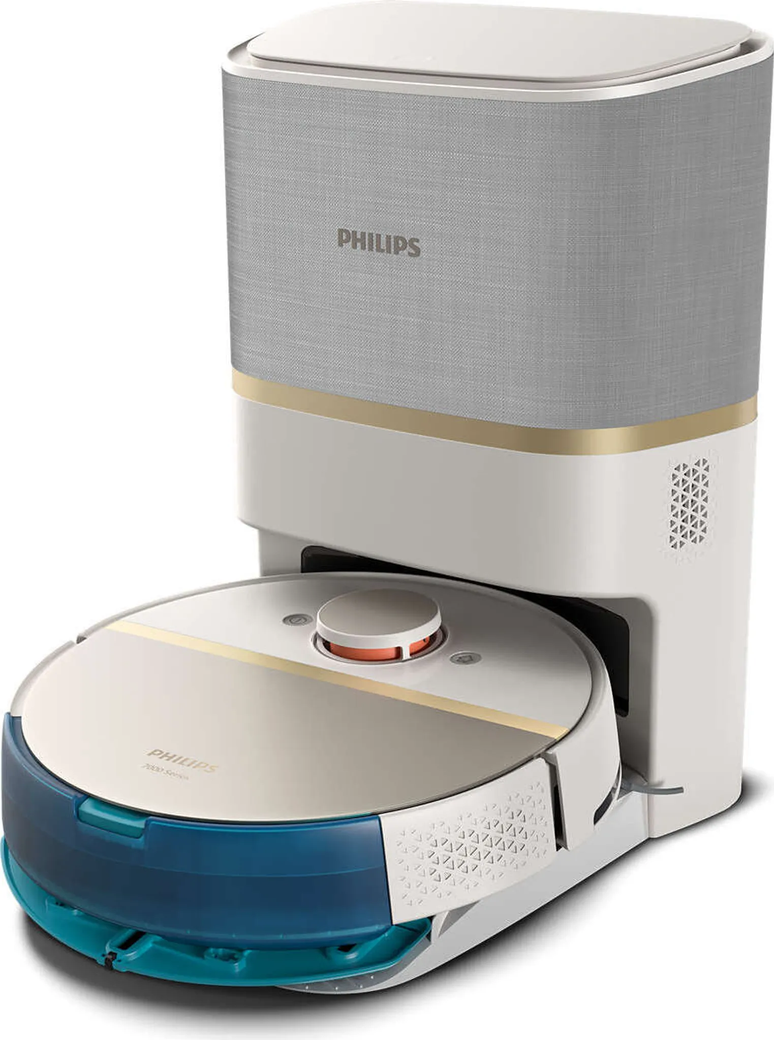 Philips HomeRun 7000 Series Aqua Robotic Vacuum and Mop White (XU7100/02)