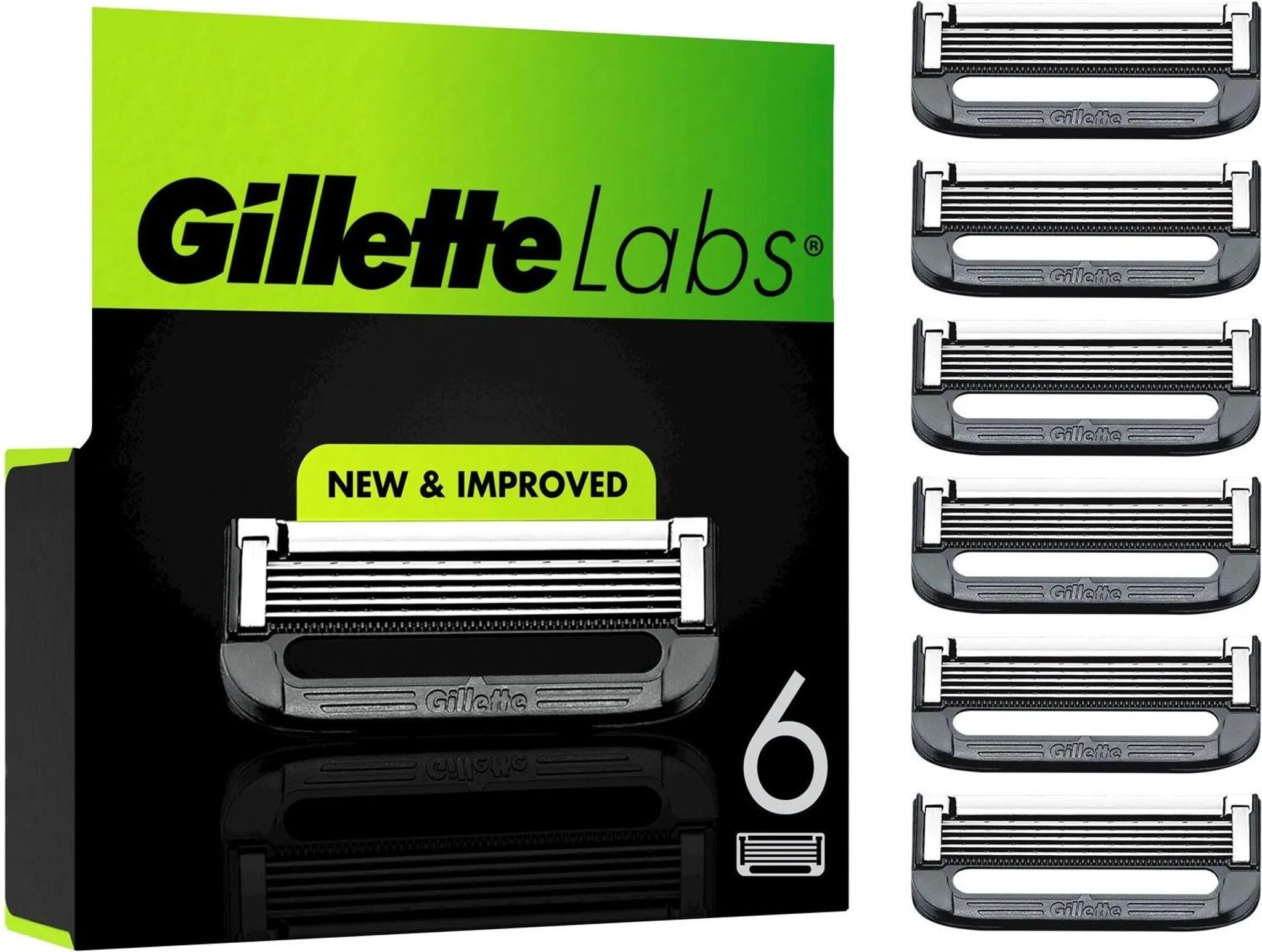 Gillette Labs - With exfoliating bar and heated razor 6 pack