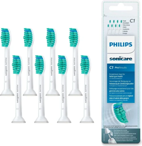 Philips HX6018/07 Sonicare ProResults Standard Replacement Brush Heads, 8-pack
