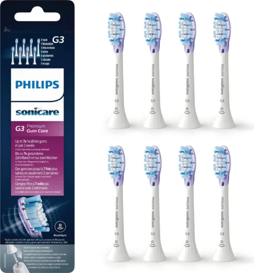 Philips Sonicare Original G3 Premium Gum Care Toothbrush Heads  8 pack white HX9058/17
