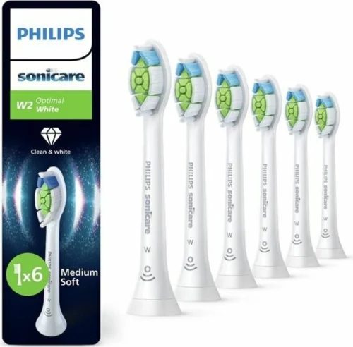 Philips Sonicare Optimal White HX6066/87 Replacement Brush Heads, 6 Pack White