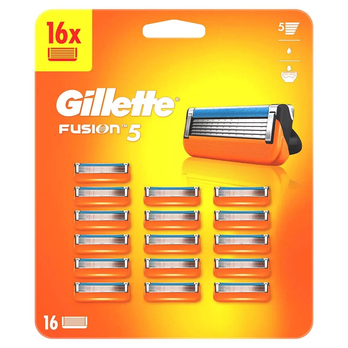 Gillette Fusion5 Razor Blades, 16 Original Replacement Blades