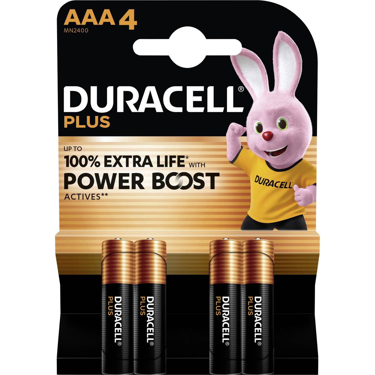 Duracell Plus Power Boost AAA battery Alkali-manganese 1.5 V 4 pack