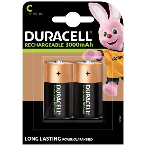 Duracell PreCharged C battery (rechargeable) NiMH 3000 mAh 1.2 V 2 pack