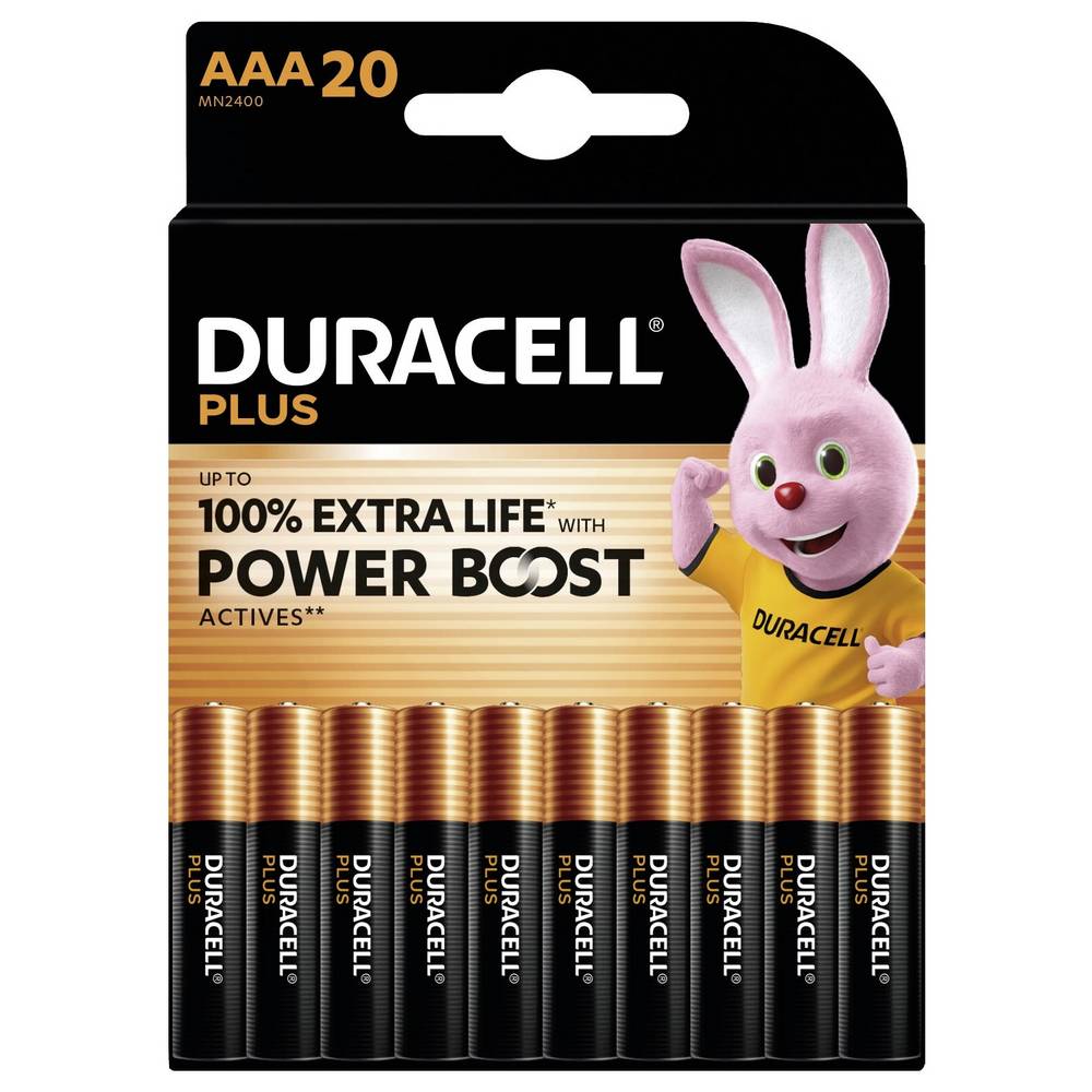 Duracell Plus Power Boost AAA battery Alkali-manganese 1.5 V 20 pc(s)