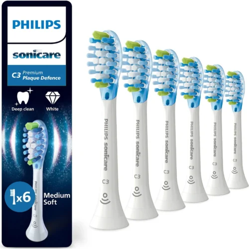 Philips Sonicare C3 Premium Plaque Defence brush heads HX9046/87 white pack of 6