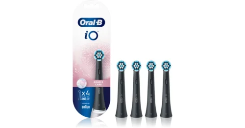 Oral-B iO Gentle Care Black Toothbrush Heads, Pack of 4