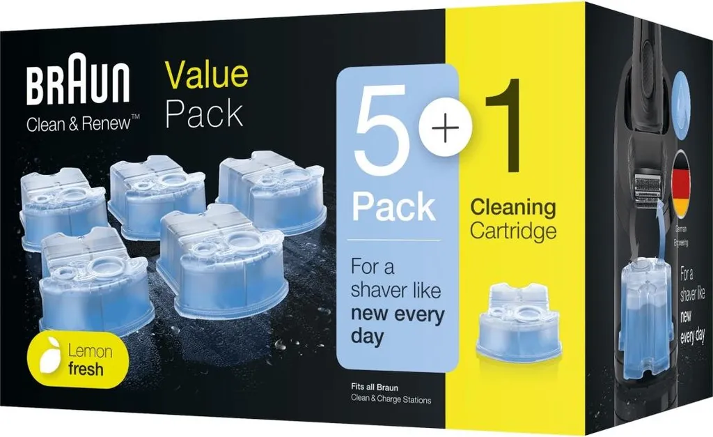 Braun Clean & Renew CCR 5+1 cleaning cartridges